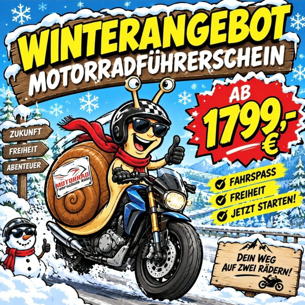 Winterangebot Motorradführerschein KI generiert